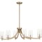 Quoizel Miccio Linear Chandelier 6 Lights Bronze Gold MIC638BGD - alternate 1